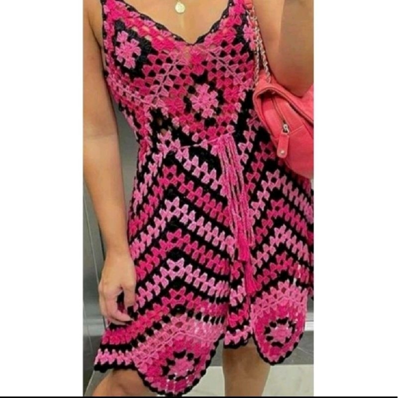 Square de best sale croche para vestido