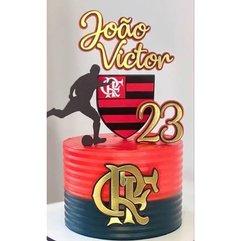 Topo de bolo Futebol Flamengo