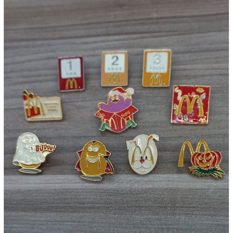 Pins McDonald's Kit 10 Pins Raros Diversos Shopee Brasil