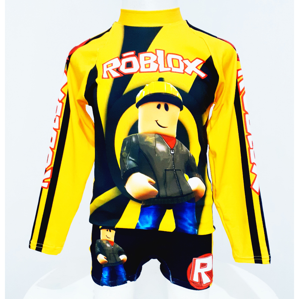 Conjunto Uv50+ Original Infantil Praia Roblox