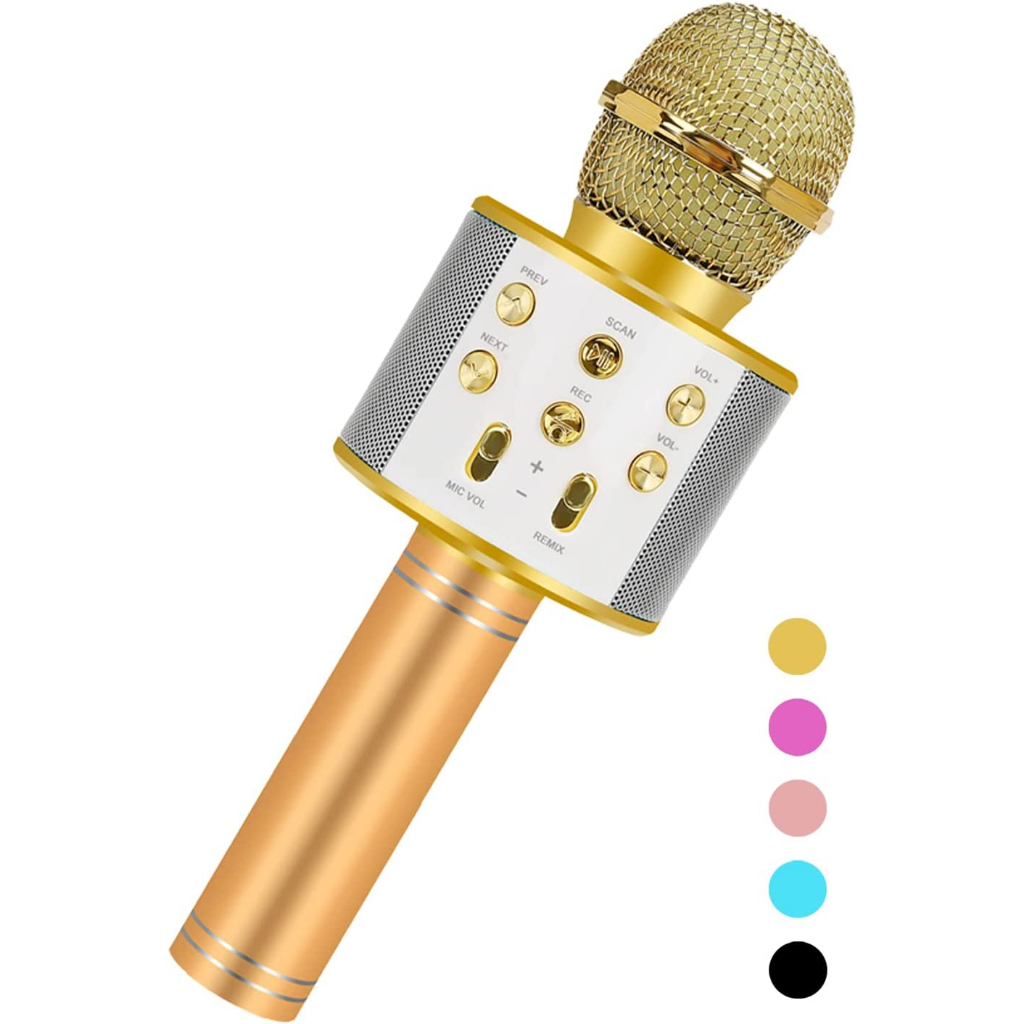 Microfone Bluetooth Sem Fio r Karaoke Reporter Cores Com