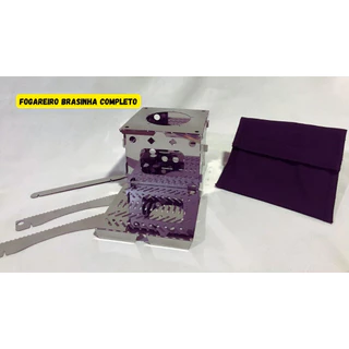 Fogareiro a lenha desmontável modelo Brasinha completo