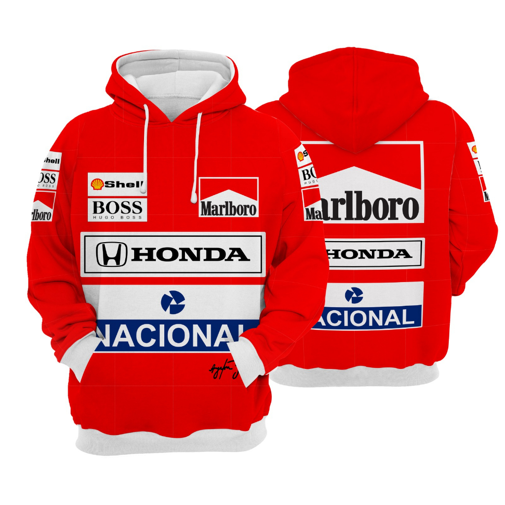 Moletom Blusao Formula 1 Ayrton Senna Retro Full Ref0244