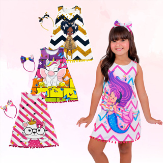 Vestido De Menina ROBLOX Kawaii Princesa Para 2-10Y
