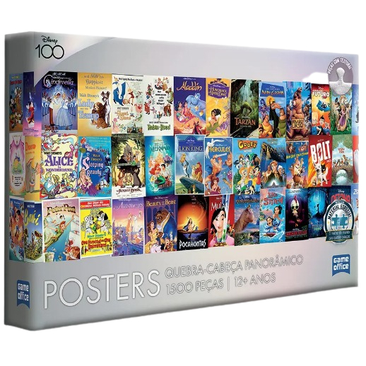 Quebra-Cabeça Puzzle Posters Disney Panorâmico 1500 peças Lançamento 2023 – Toyster