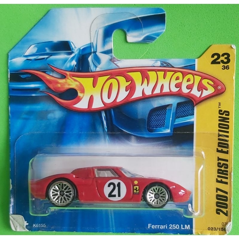 HOT WHEELS FERRARI 250 LM LACRADO NA CARTELA ESCALA 1.64 TAMANHO