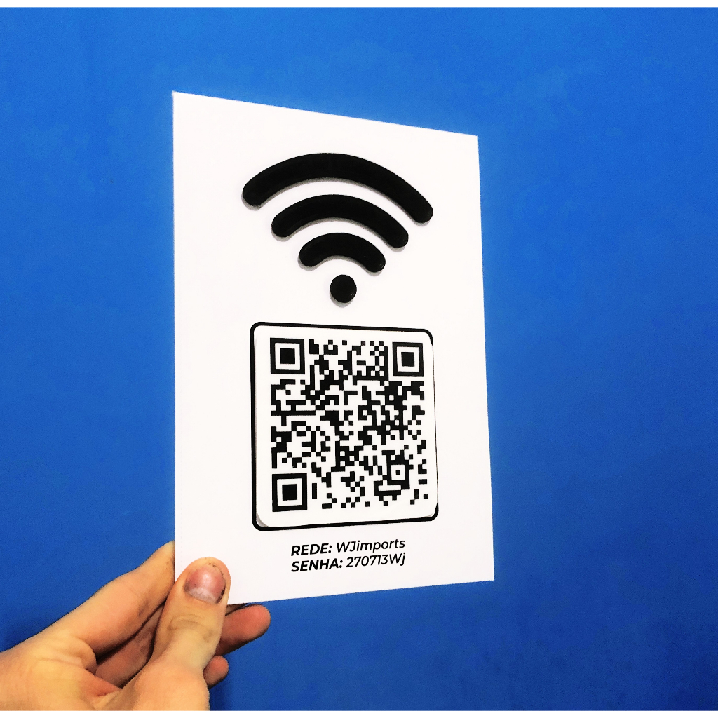 Placa de QR CODE com WI-FI para seu Estabelecimento Loja Restaurante