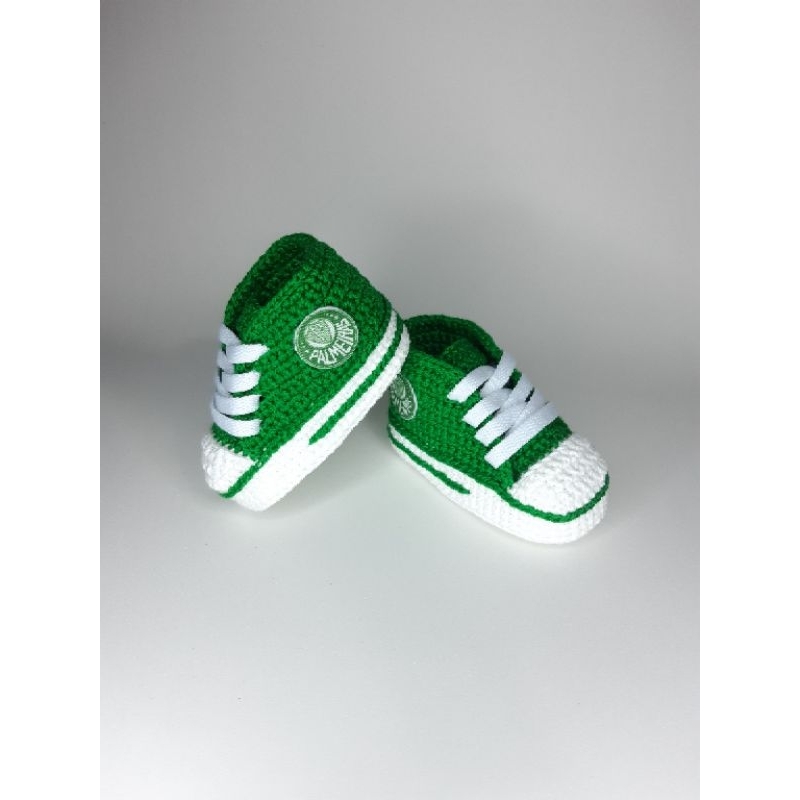 Tênis de Crochê de time Sapatinho de crochê de time de futebol