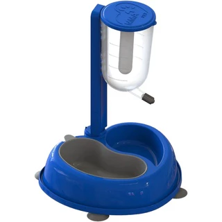Bebedouro Automático Comedouro Para Cães e Gatos Duplo Anti Formiga C/ Bilha (COR AZUL) Promoção Envio Imediato