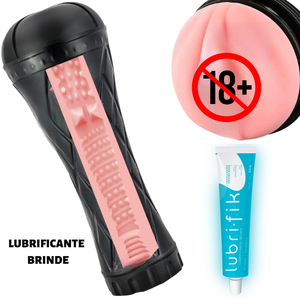 Masturbador Masculino Formato Vagina Lanterna Vibrador