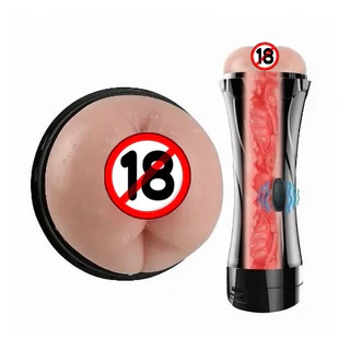 Masturbador Ânus com Vibrador em Cyberskin - Lanterna Ânus Discreta