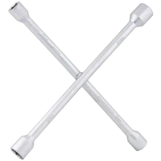 Chave De Roda Cruz Grande Profissional 17,19,21,23mm 4 Bocas 20 Pol Em Aço Cromado