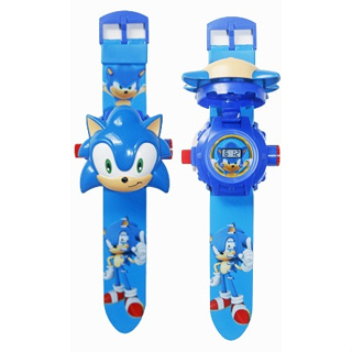 Relógio Infantil Digital Projeta 24 Imagens - Herois Sonic