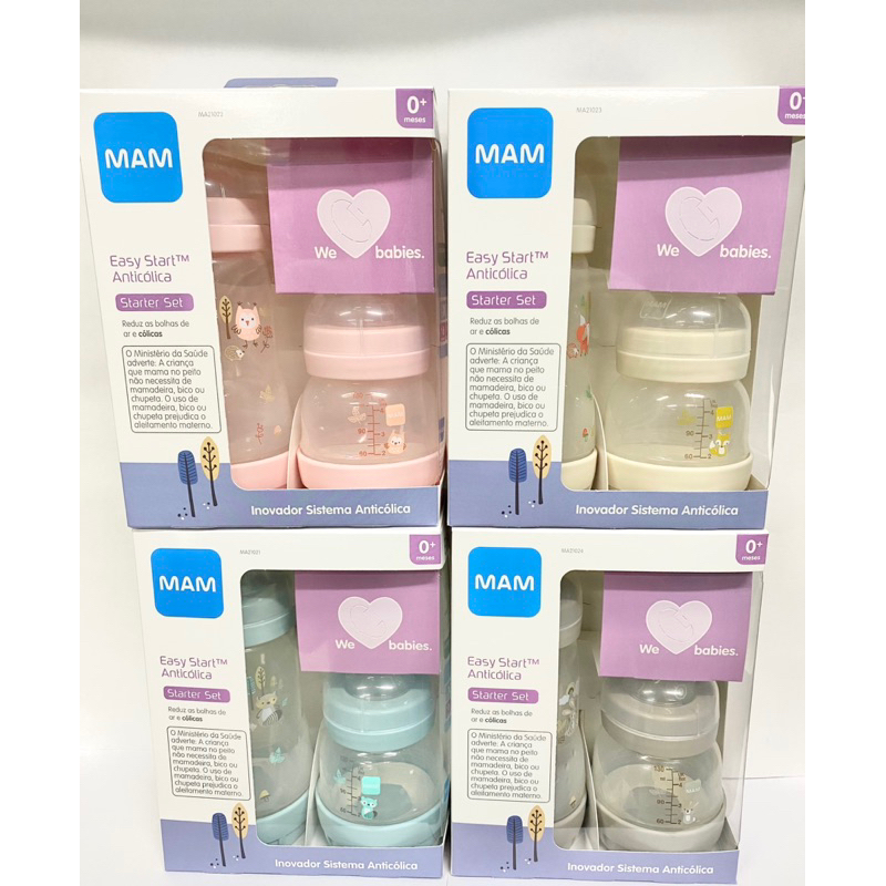 Kit 2un Mamadeira MAM Starter Anticólica 130ml e 260ml