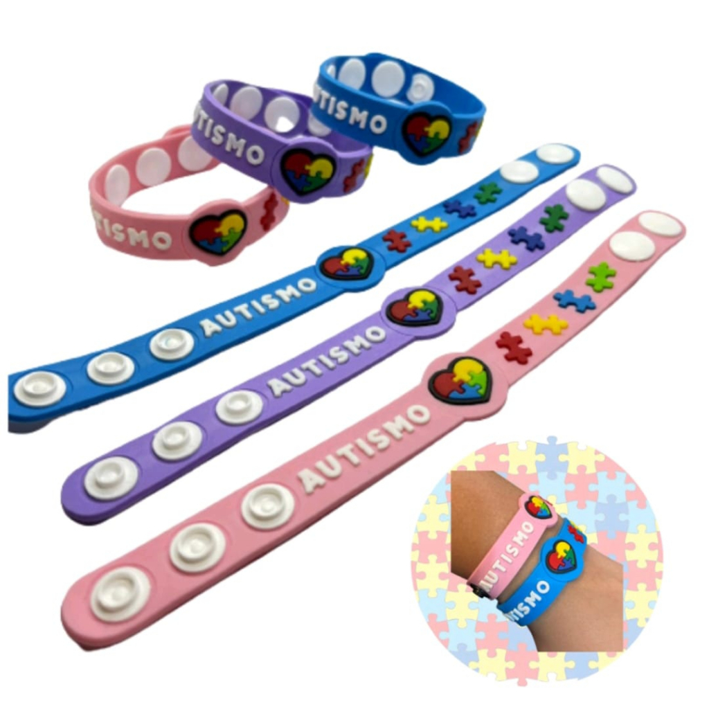 Pulseira Silicone Identificação Autismo | Shopee Brasil