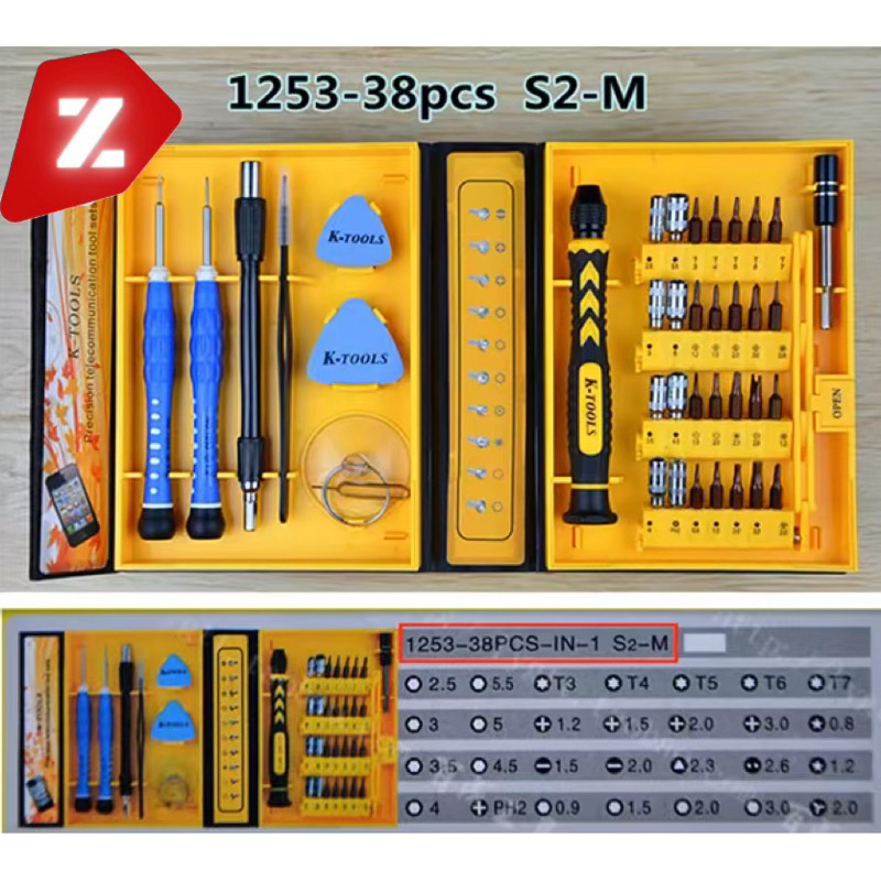 Kit Ferramentas 38 Chaves Precisão Celular Manutenção Reparo