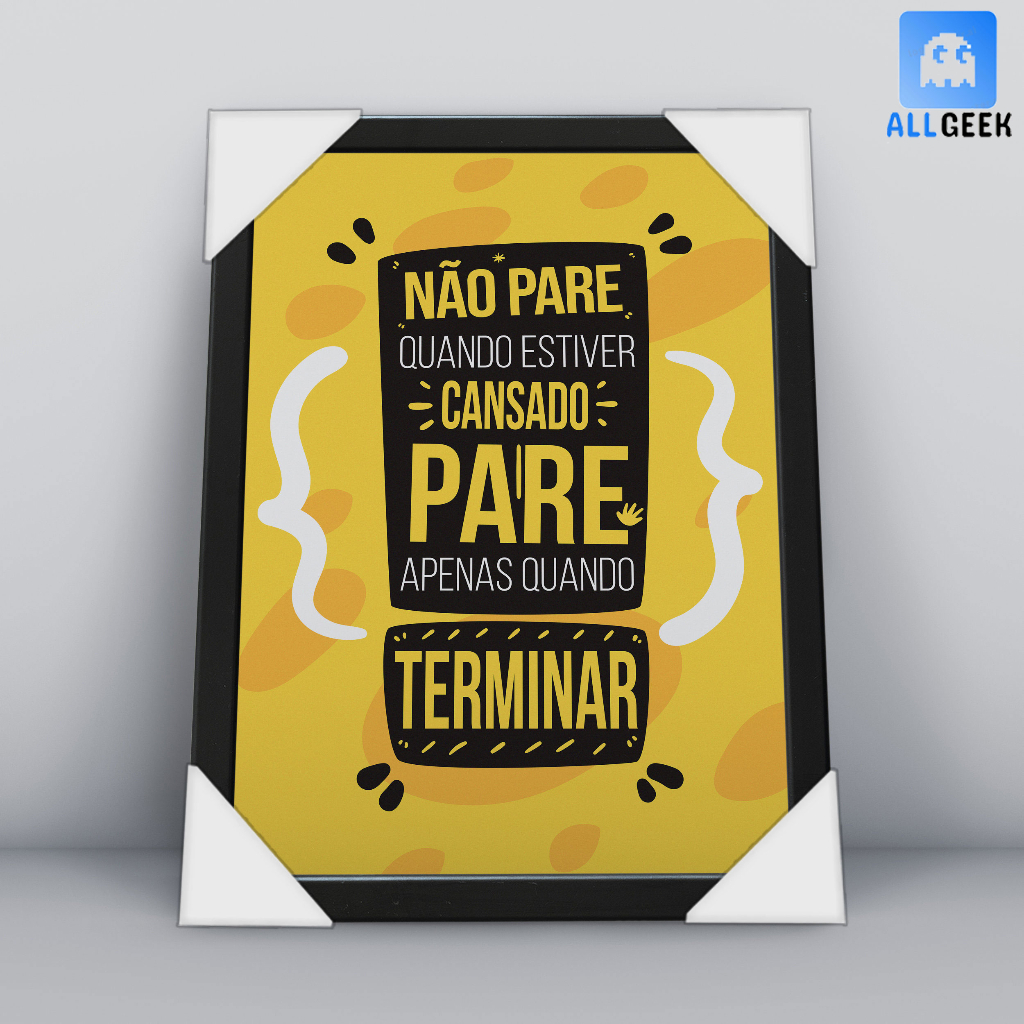 Quadro Decorativo Com Moldura Frases Motivacionais Frases Bonitas ...