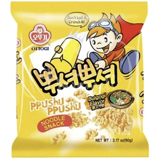 Ppushu Ppushu Salgadinho de Macarrão sabor Bulgogi Churrasco Coreano ...