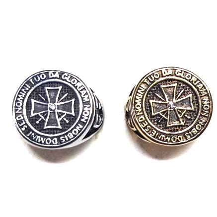 Anel Ring Cruz De Malta Cruz Universal Prata Silver Gold Dourado A47