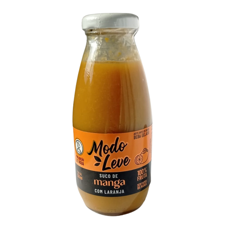 Suco integral de Manga com Laranja 300 ml marca Modo Leve Alimentos