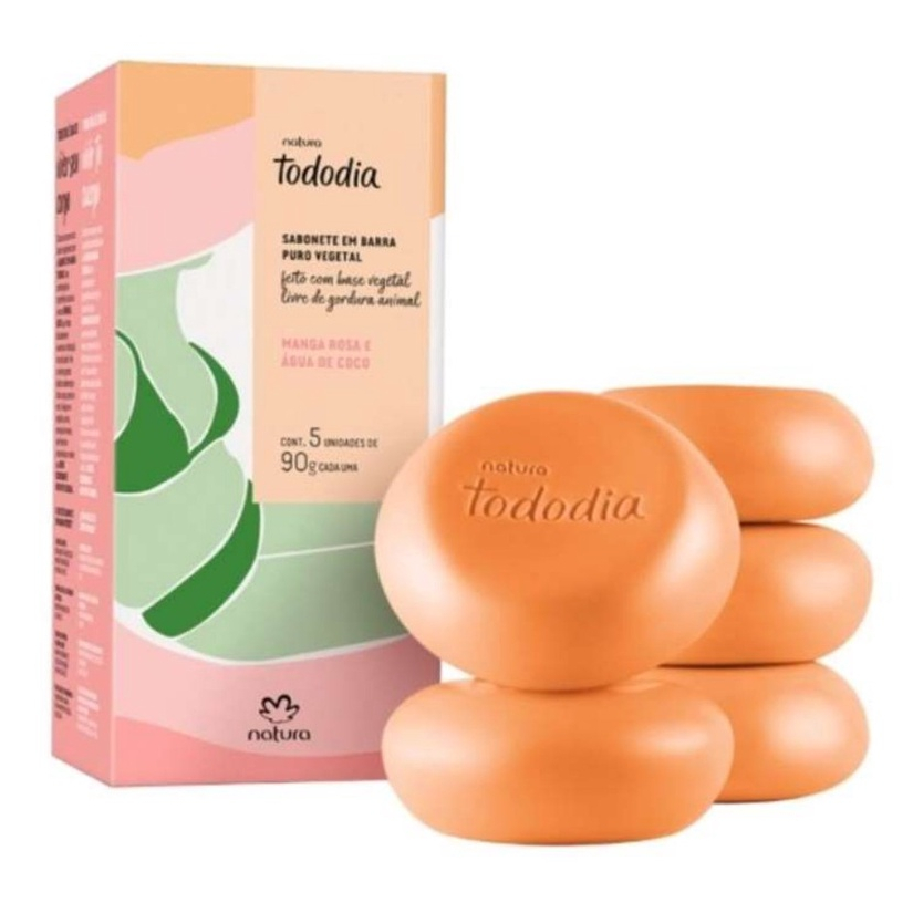 Caixa de Sabonetes Natura Tododia Manga Rosa e Água de Coco (Caixa c ...