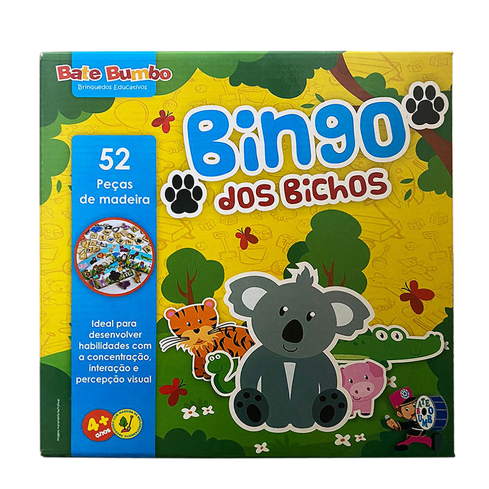 Jogo Bingo dos Animais Brinquedo Educativo Infantil GGB - Loja