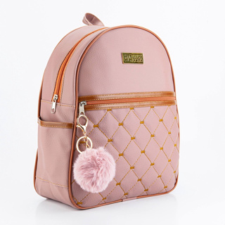 Mochilinha Bolsa Feminina Mochila + Pompom Entrega Rapida