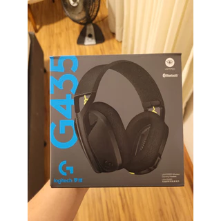 eadset Gamer Sem Fio Logitech G435 LIGHTSPEED, Conexão USB e Bluetooth, Design Leve e Confortável, Microfone Embutido, Bateria de até 18h - Compatível com Dolby Atmos, PC, PS4, PS5, Mobile - Preto