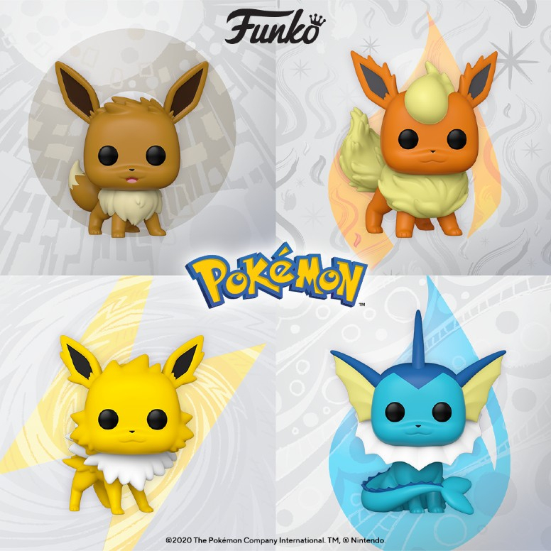 Funko Pop! Pokemon - Ultimate 4-Pack Eevee, Vaporeon, Jolteon, Flareon 