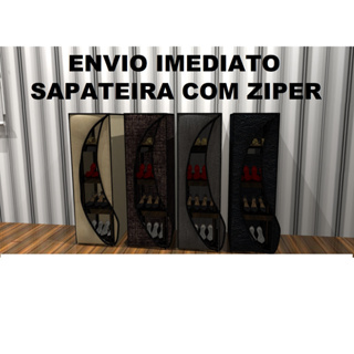 Sapateira Desmontavel Ziper Bis Organizador de Sapatos