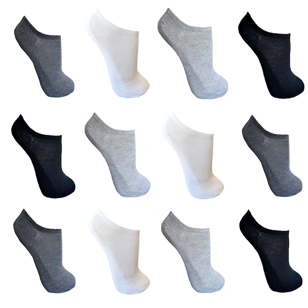 Kit 12 pares de meias soquete invisível Masculino Feminino