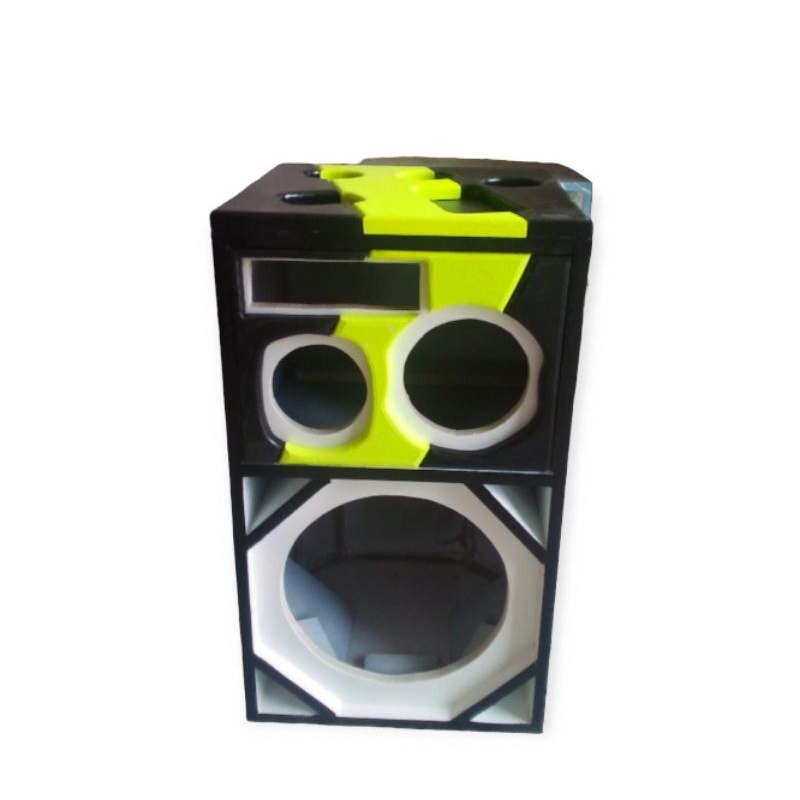 Caixa Bob Residencial 4 vias 1x12'' + 1x8'' + 1 Corneta + 1 Tweeter Vazia