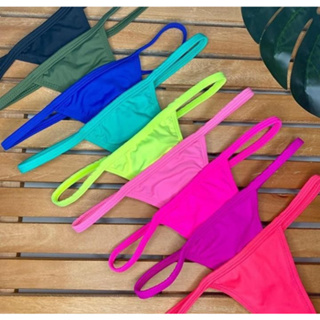 Calcinha de Biquíni Fio Dental Moda Praia Verão Parte de Baixo Para Fazer Marquinha
