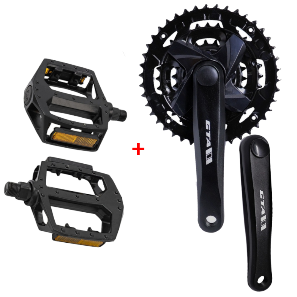 Kit Pedivela Aluminio + Pedal Plataforma Aluminio Bike Bicicleta Aro 26 ...