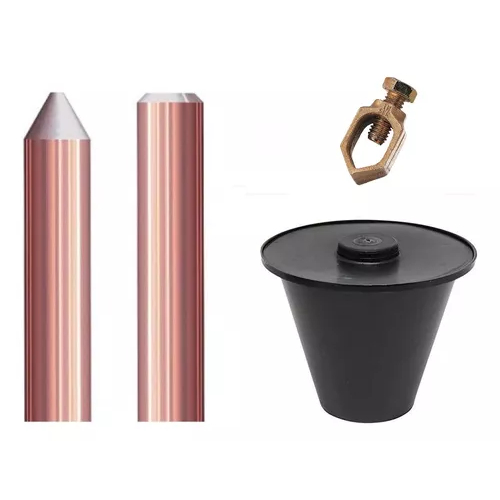 Kit Haste Terra Torcisão 1/2 1,2mt + Conector E Caixa De Inspeção