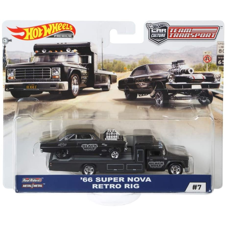 Hot Wheels Transporte De Equipe De Carro Com Rodas Quentes No Super Nova Retro Rig