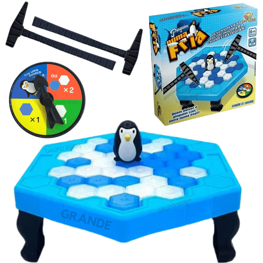 Penguin Ice Ludo Jogo de tabuleiro para crianças, brinquedos de