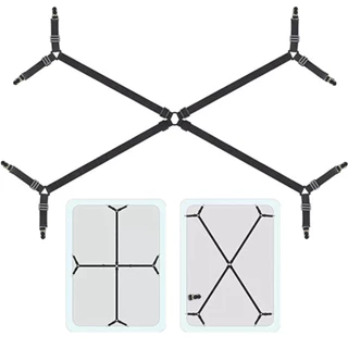 Prendedor Elástico Para Lençol Regulável Solteiro E Casal Kit Completo Ajustável