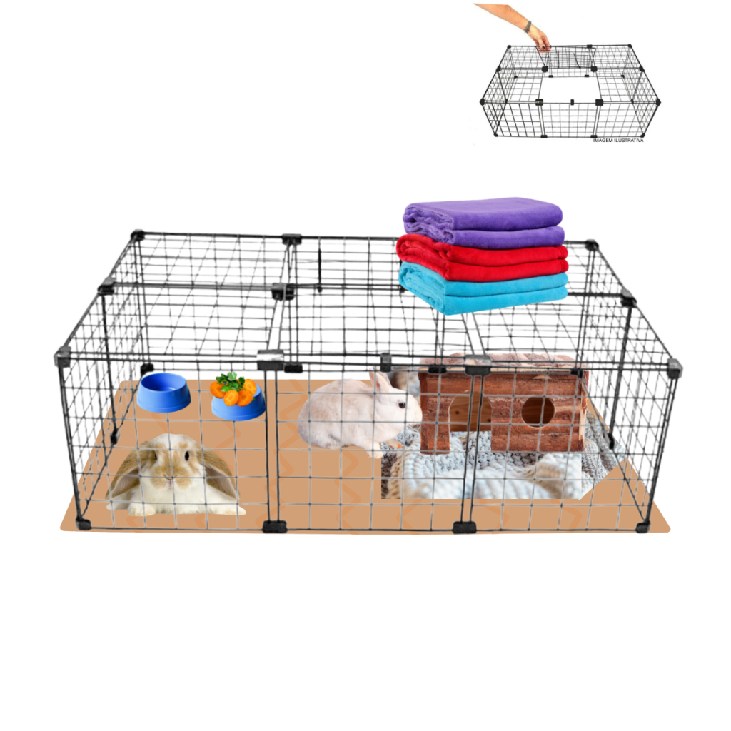Cercado Para Coelho - Em tela aramada com teto | Shopee Brasil