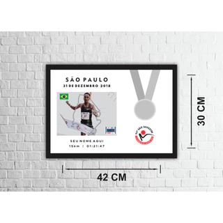 QUADRO COM FOTO PARA MEDALHA 42X30 PERSONALIZADO