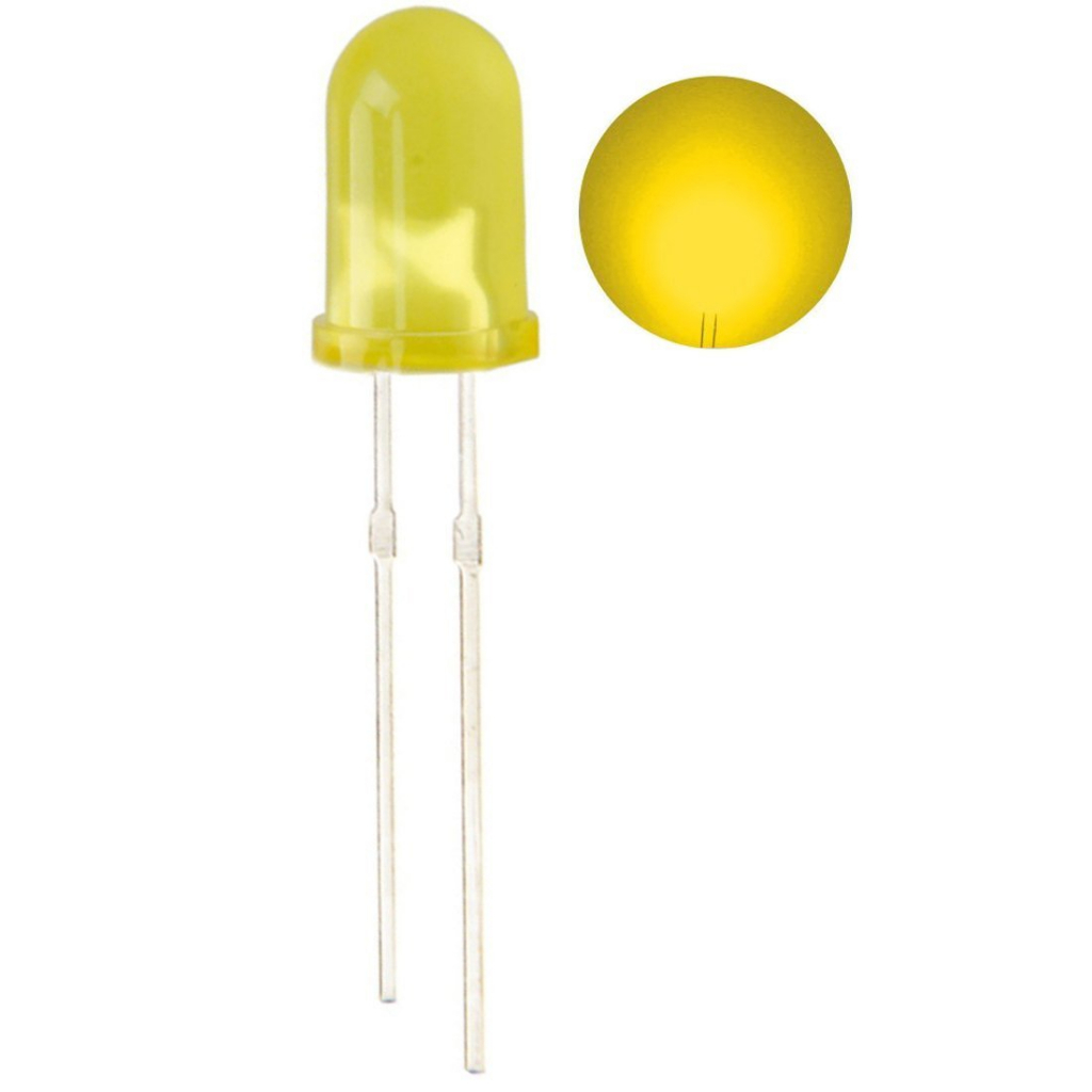 100 LED 5MM AMARELO DIFUSO | Shopee Brasil