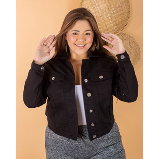 Jaqueta Jeans Feminina Plus Size