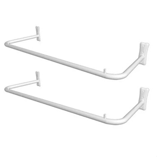 02 Araras Cabideiro Closet De Parede Reta 80 Cm Branco lojas e apartamento