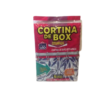Cortina de Box Banheiro Plástico com 5 Ganchos 1 unidade