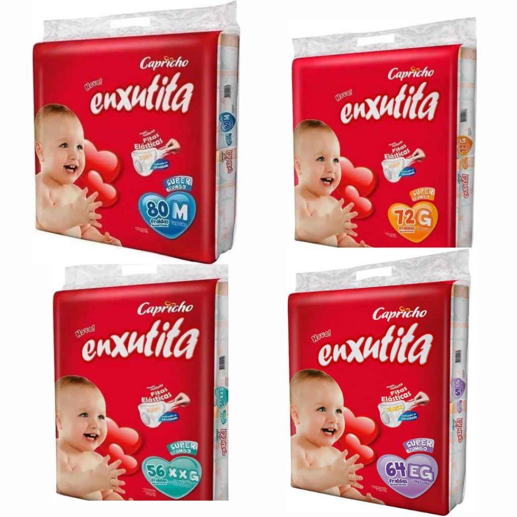 Fralda Infantil Enxutita Superjumbo - 1 Pacote