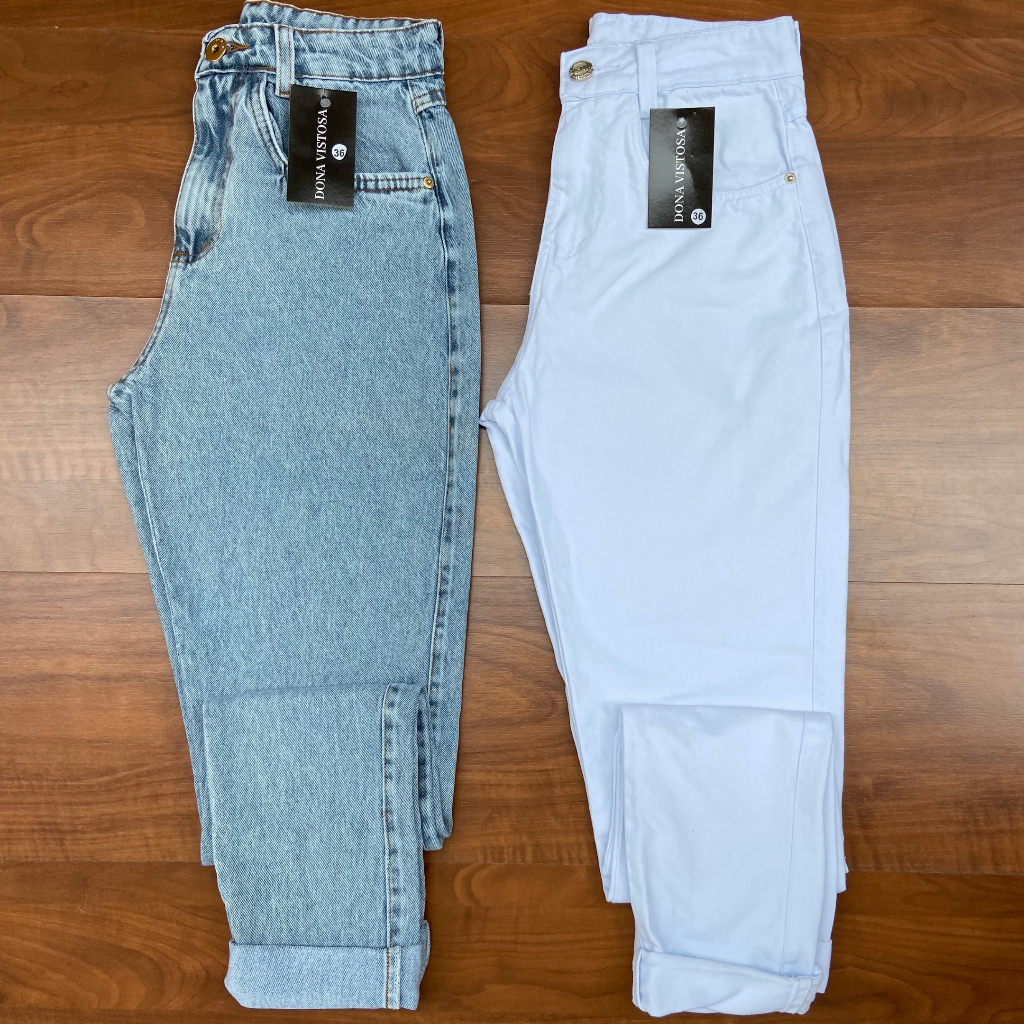 Calça mom sale branca