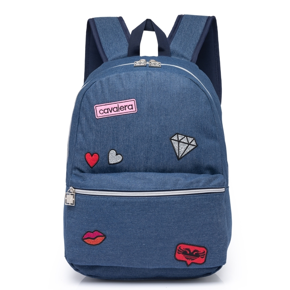 Mochila Cavalera Feminina Jeans Reforçada