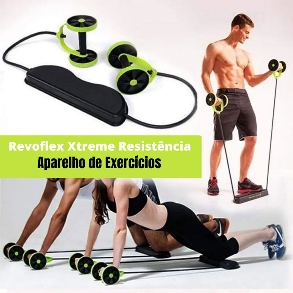 Aparelho de Musculação em Casa Revoflex Xtreme Multifuncional Elastico  Fitness