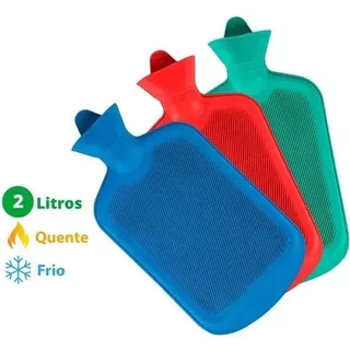 Bolsa Térmica Borracha Para Compressa Água Quente ou Fria 2 Litros Cólica De ate 2000 Ml