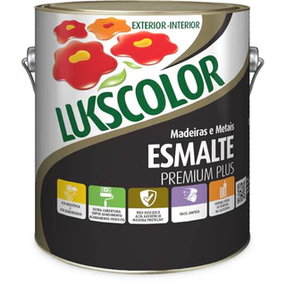 Tinta Esmalte Sintetico madeiras e metais Brilhante e fosco 3,6L Lukscolor Cores